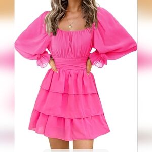 Elegant Pink Women's Dress Size Medium